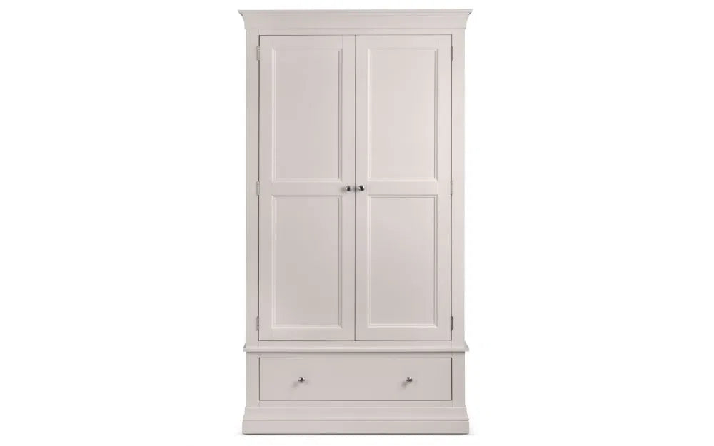 Fidel Light Grey Wood Double Wardrobe